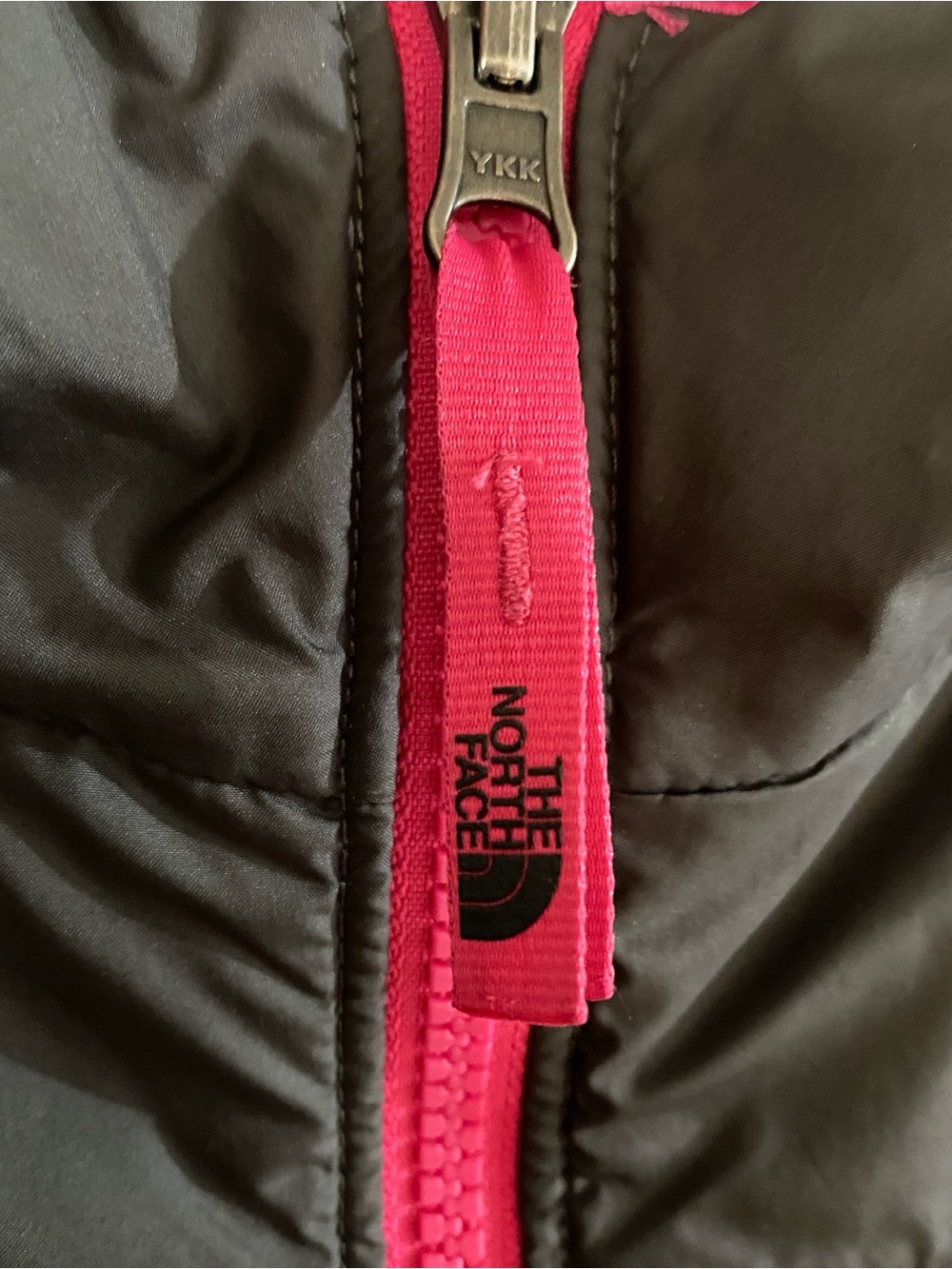 The North Face Girls XL 18 Gray Pink Hooded Jacket - Picture 5 of 7